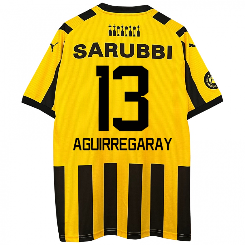 Criança Camisola Matías Aguirregaray #13 Preto Amarelo Principal 2024/25 Camisa Brasil