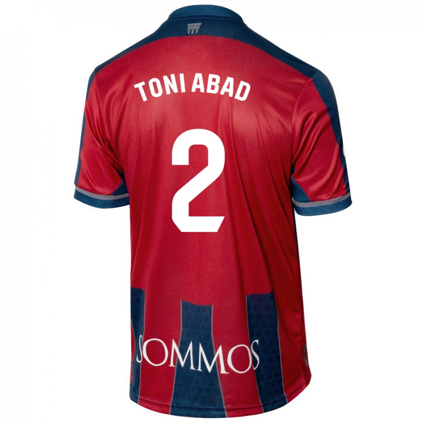 Criança Camisola Toni Abad #2 Azul Vermelho Principal 2024/25 Camisa Brasil