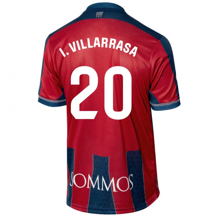 Criança Camisola Ignasi Vilarrasa #20 Azul Vermelho Principal 2024/25 Camisa Brasil