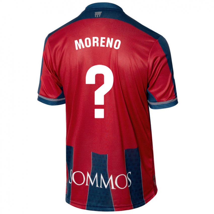 Criança Camisola Eloy Moreno #0 Azul Vermelho Principal 2024/25 Camisa Brasil