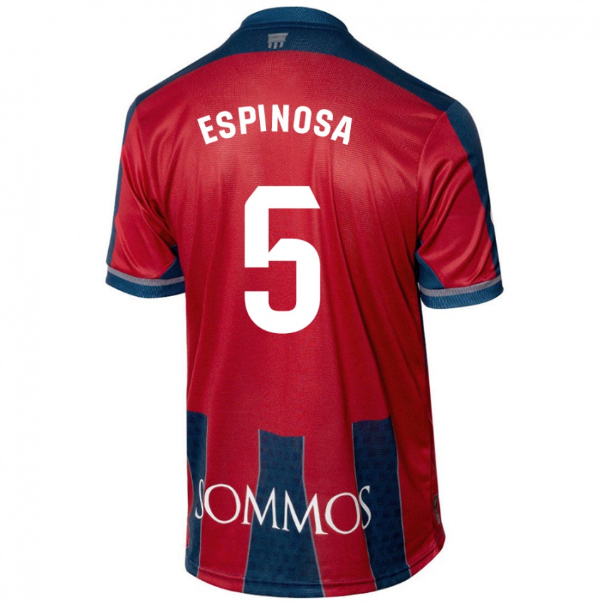 Criança Camisola Diego Espinosa #5 Azul Vermelho Principal 2024/25 Camisa Brasil