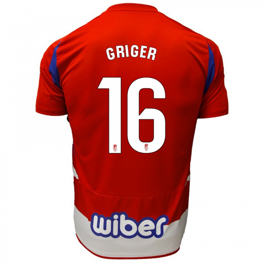 Criança Camisola Adam Griger #16 Azul Vermelho Branco Principal 2024/25 Camisa Brasil