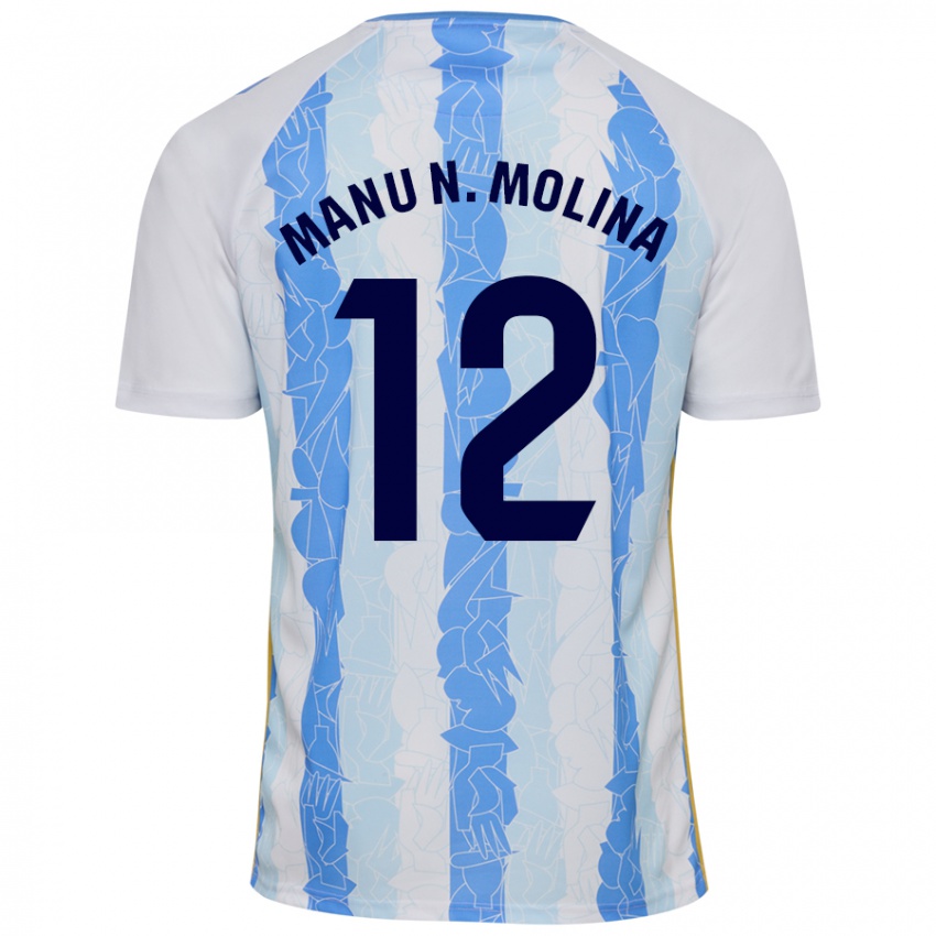 Criança Camisola Manu Molina #12 Azul Branco Principal 2024/25 Camisa Brasil