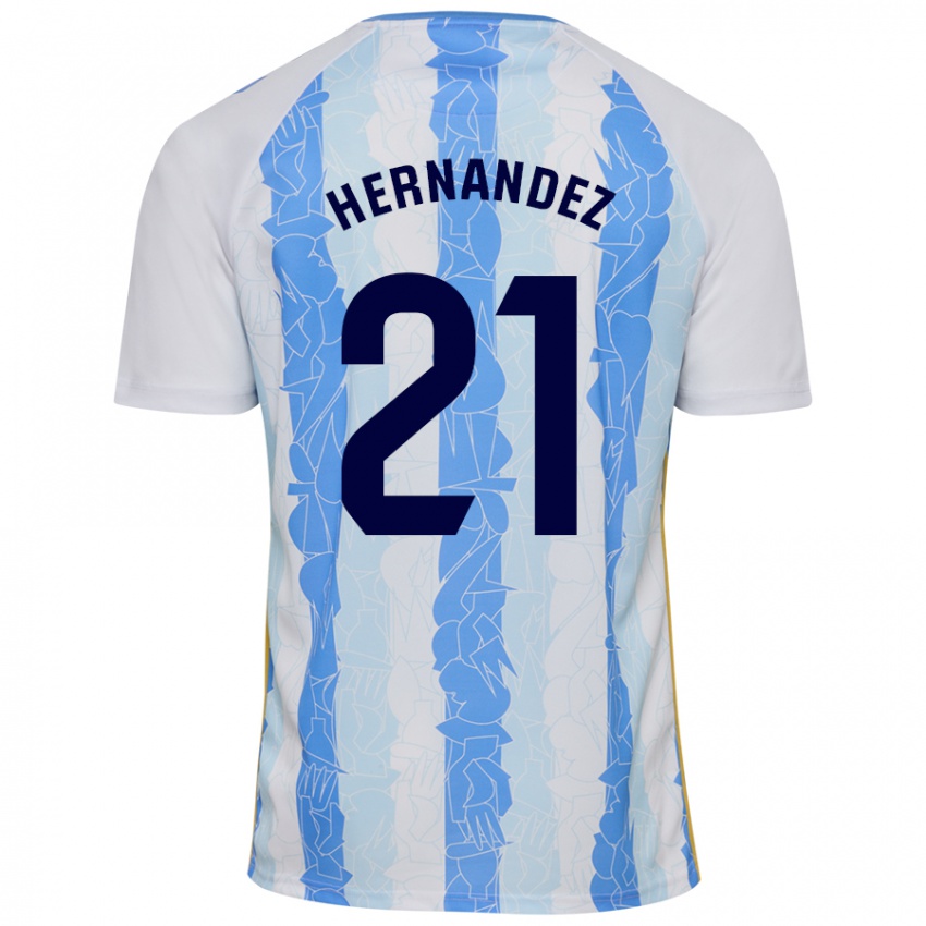 Criança Camisola Juan Hernández #21 Azul Branco Principal 2024/25 Camisa Brasil