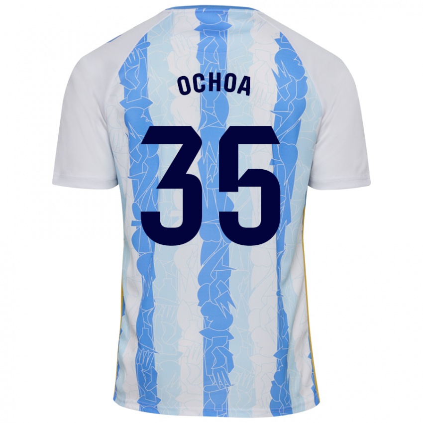 Criança Camisola Aarón Ochoa #35 Azul Branco Principal 2024/25 Camisa Brasil