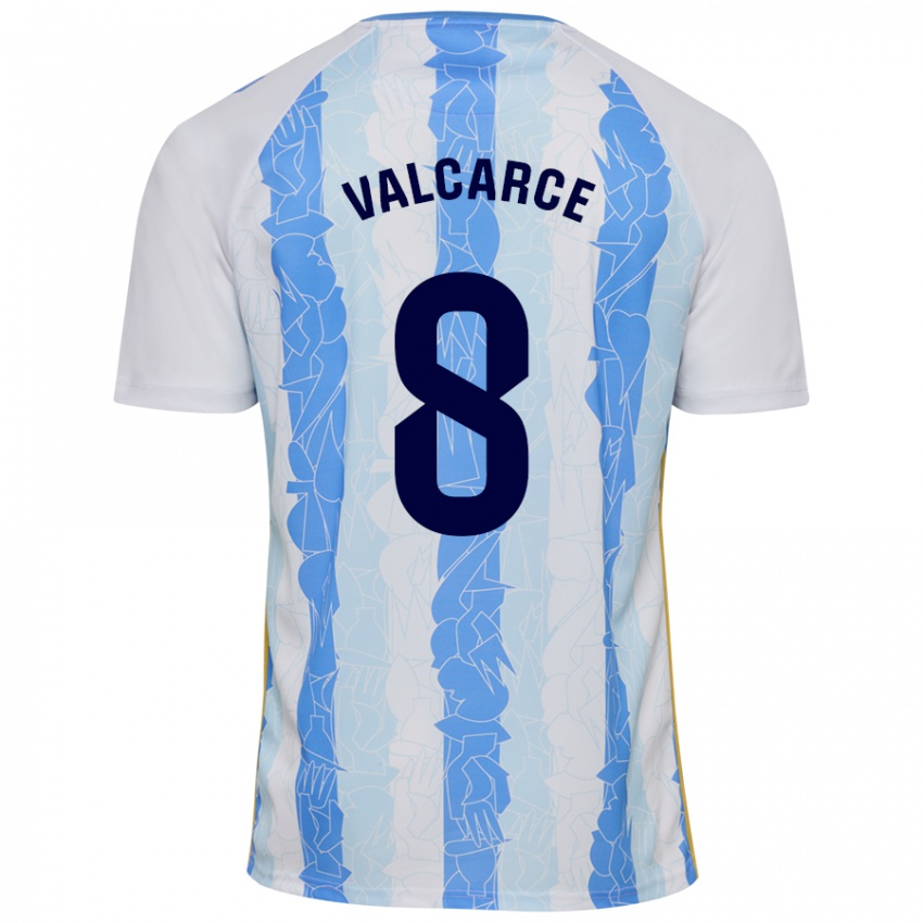 Criança Camisola Alejandro Valcarce #8 Azul Branco Principal 2024/25 Camisa Brasil