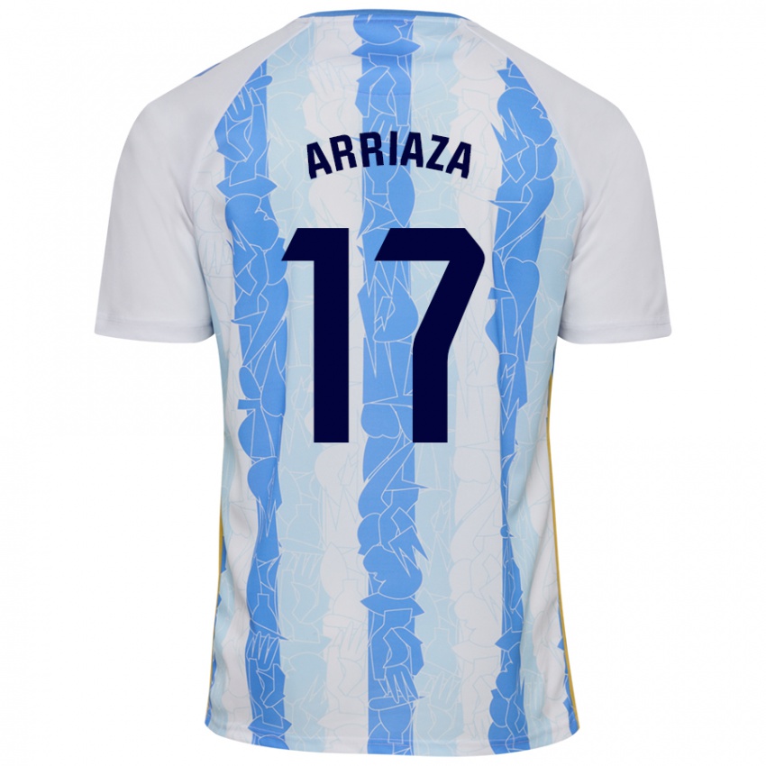 Criança Camisola Pablo Arriaza #17 Azul Branco Principal 2024/25 Camisa Brasil