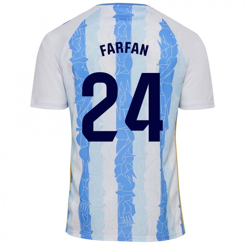 Criança Camisola María Farfán #24 Azul Branco Principal 2024/25 Camisa Brasil