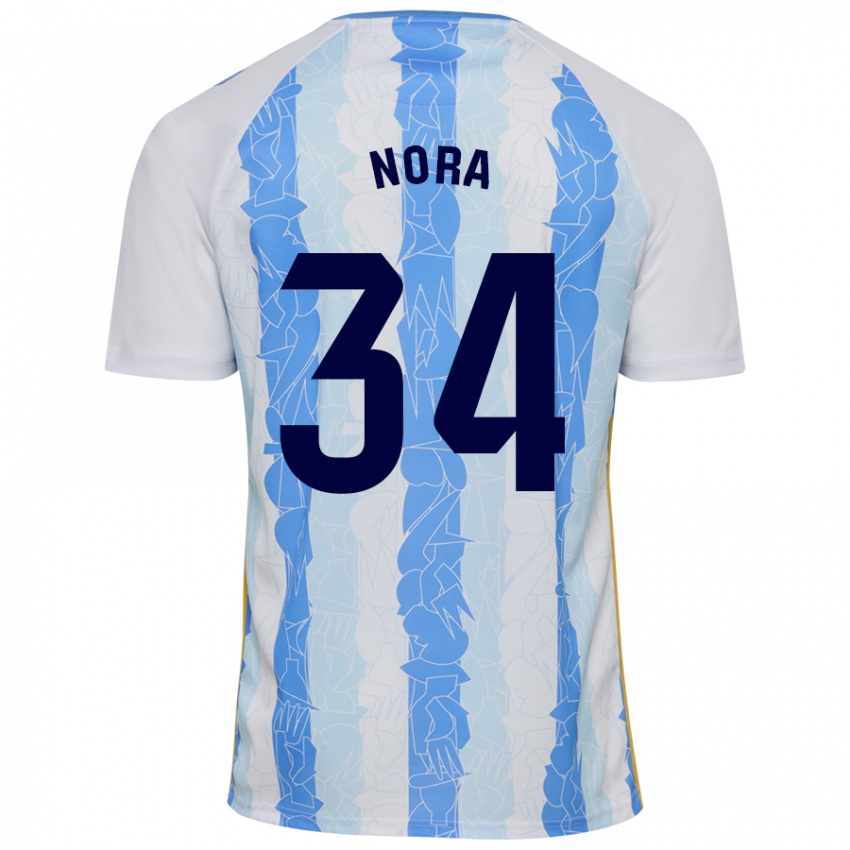 Criança Camisola Nora #34 Azul Branco Principal 2024/25 Camisa Brasil