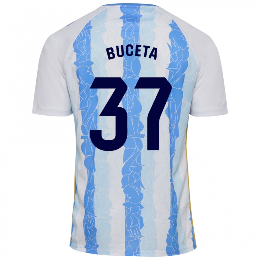 Criança Camisola Ana Buceta #37 Azul Branco Principal 2024/25 Camisa Brasil