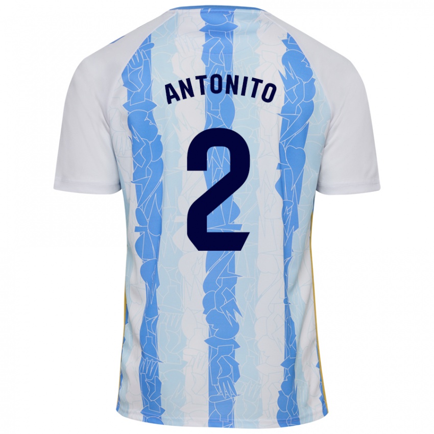 Criança Camisola Antoñito #2 Azul Branco Principal 2024/25 Camisa Brasil