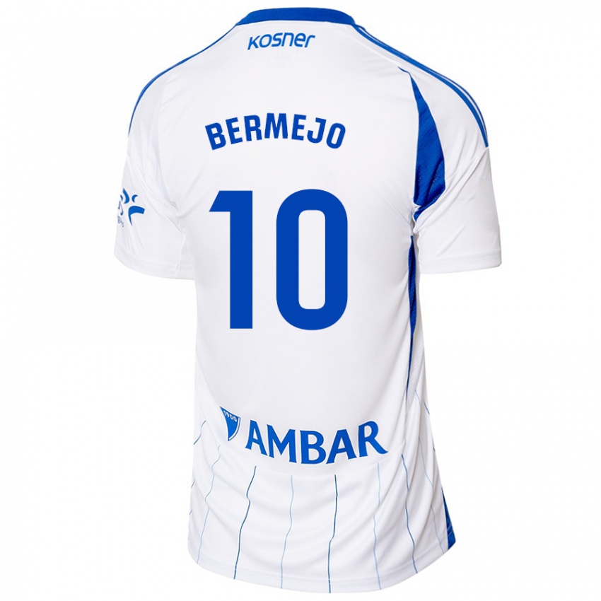 Criança Camisola Sergio Bermejo #10 Vermelho Branco Principal 2024/25 Camisa Brasil