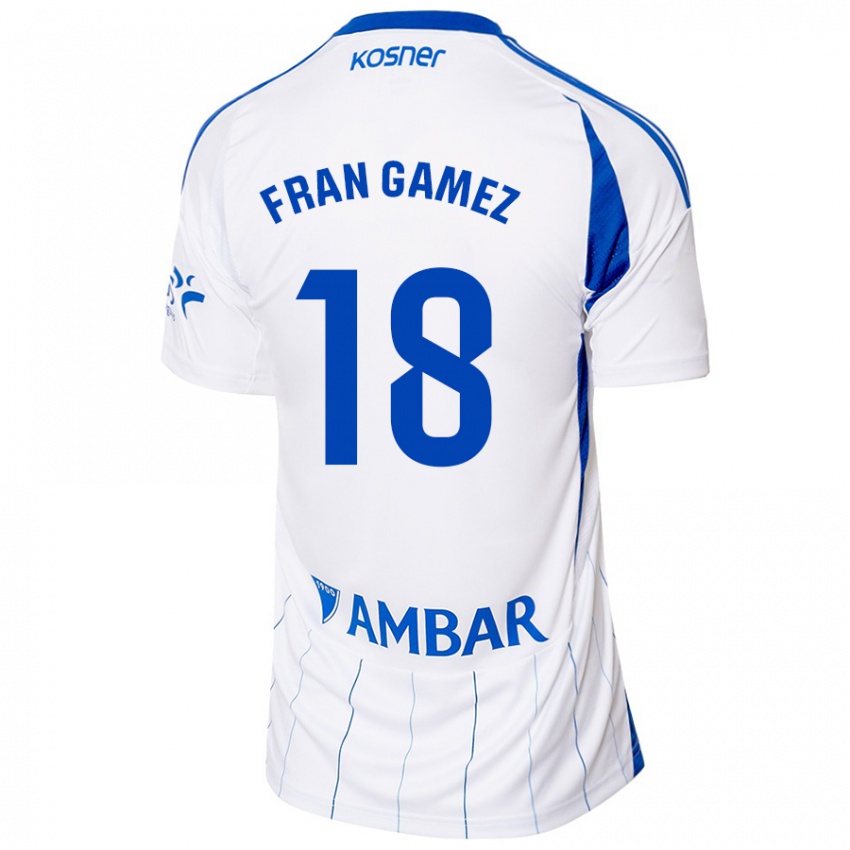 Criança Camisola Fran Gámez #18 Vermelho Branco Principal 2024/25 Camisa Brasil