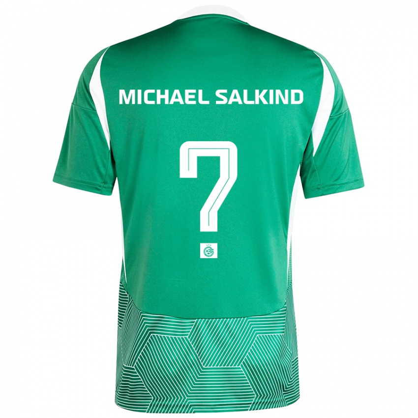 Criança Camisola Liav Michael Salkind #0 Branco Verde Principal 2024/25 Camisa Brasil