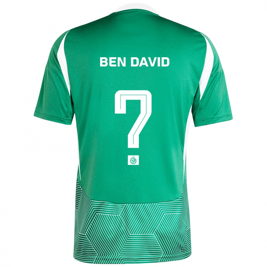 Criança Camisola Shay Ben David #0 Branco Verde Principal 2024/25 Camisa Brasil