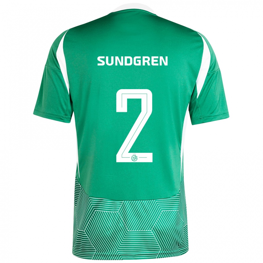 Criança Camisola Daniel Sundgren #2 Branco Verde Principal 2024/25 Camisa Brasil