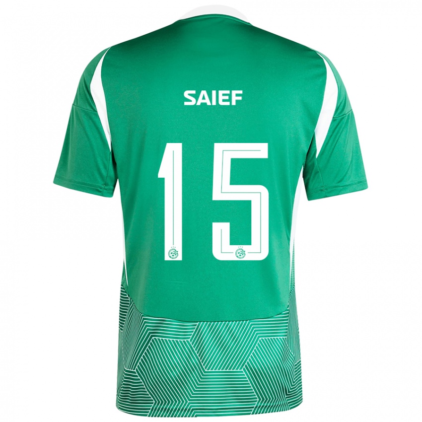 Criança Camisola Kenny Saief #15 Branco Verde Principal 2024/25 Camisa Brasil