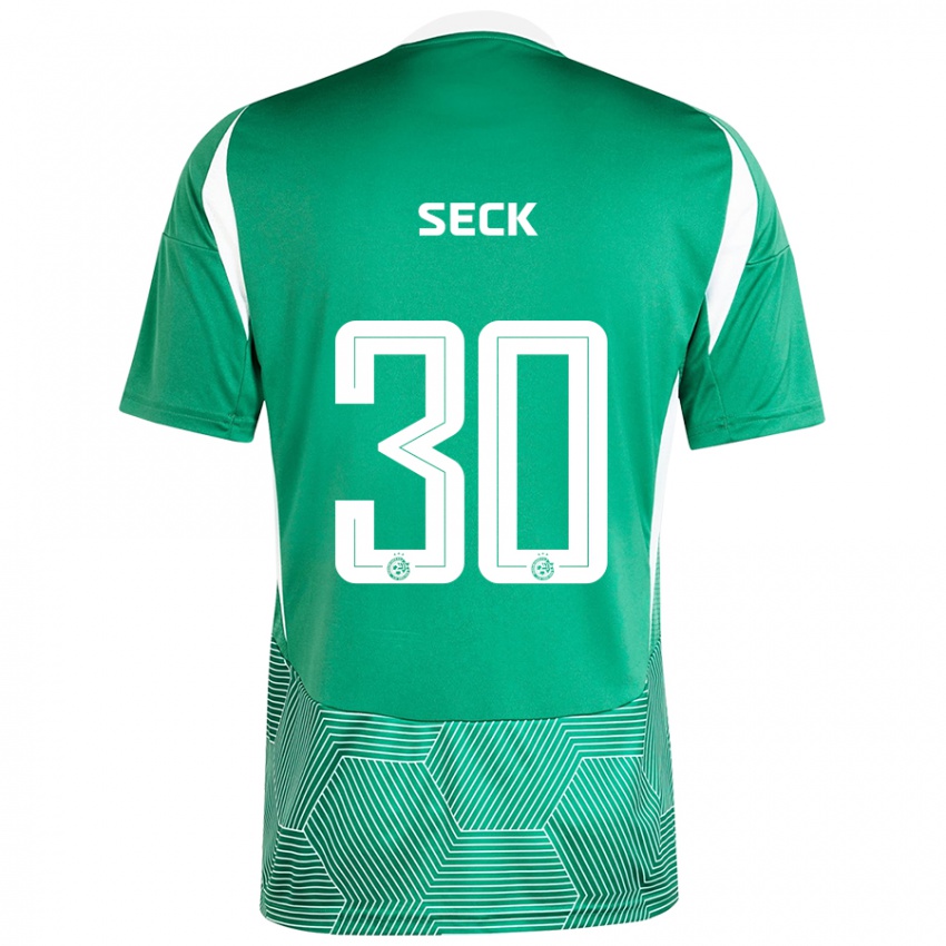 Criança Camisola Abdoulaye Seck #30 Branco Verde Principal 2024/25 Camisa Brasil