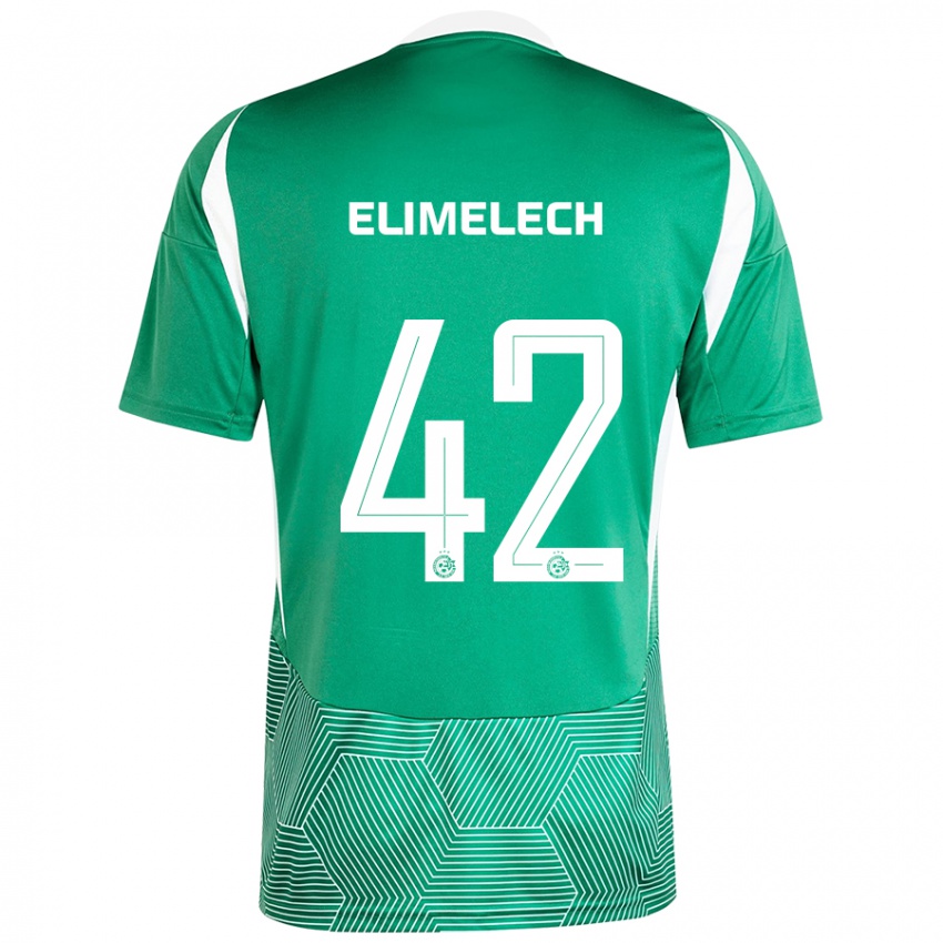 Criança Camisola Roey Elimelech #42 Branco Verde Principal 2024/25 Camisa Brasil