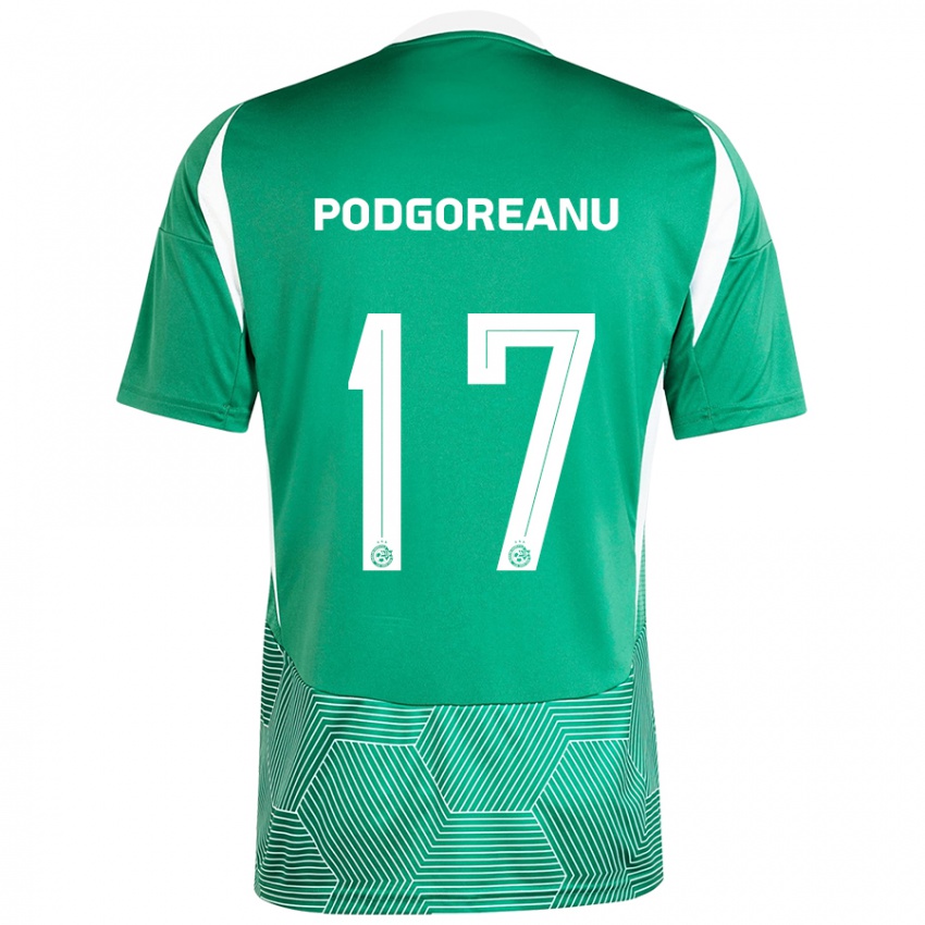 Criança Camisola Suf Podgoreanu #17 Branco Verde Principal 2024/25 Camisa Brasil