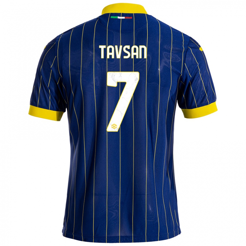 Criança Camisola Elayis Tavsan #7 Azul Amarelo Principal 2024/25 Camisa Brasil