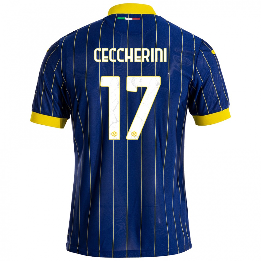 Criança Camisola Federico Ceccherini #17 Azul Amarelo Principal 2024/25 Camisa Brasil