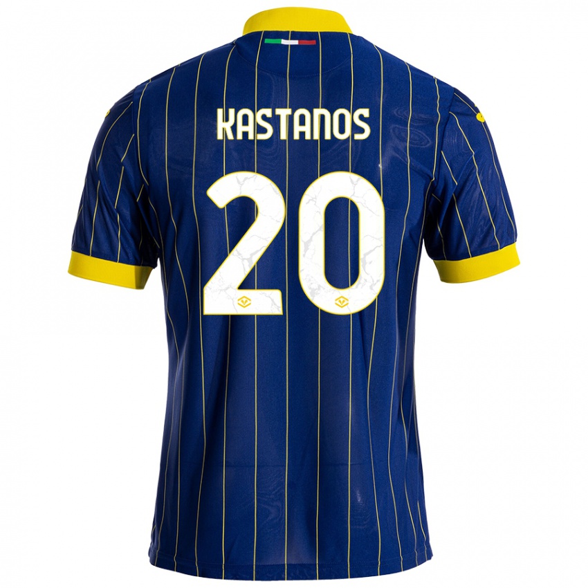 Criança Camisola Grigoris Kastanos #20 Azul Amarelo Principal 2024/25 Camisa Brasil