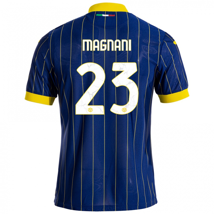 Criança Camisola Giangiacomo Magnani #23 Azul Amarelo Principal 2024/25 Camisa Brasil