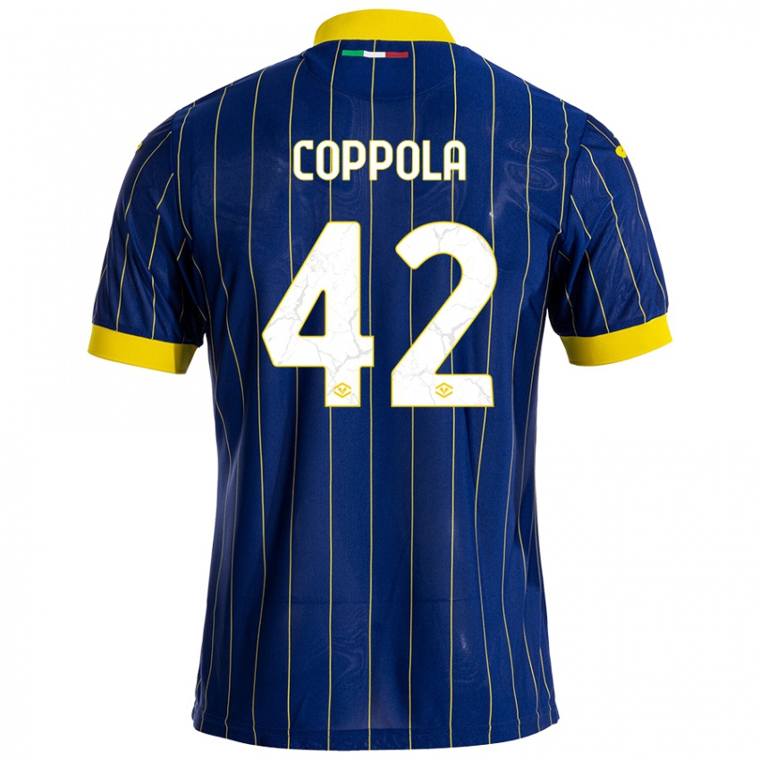 Criança Camisola Diego Coppola #42 Azul Amarelo Principal 2024/25 Camisa Brasil