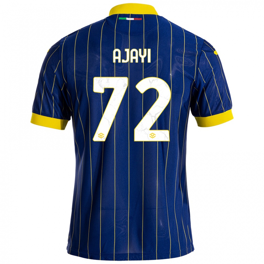 Criança Camisola Junior Ajayi #72 Azul Amarelo Principal 2024/25 Camisa Brasil