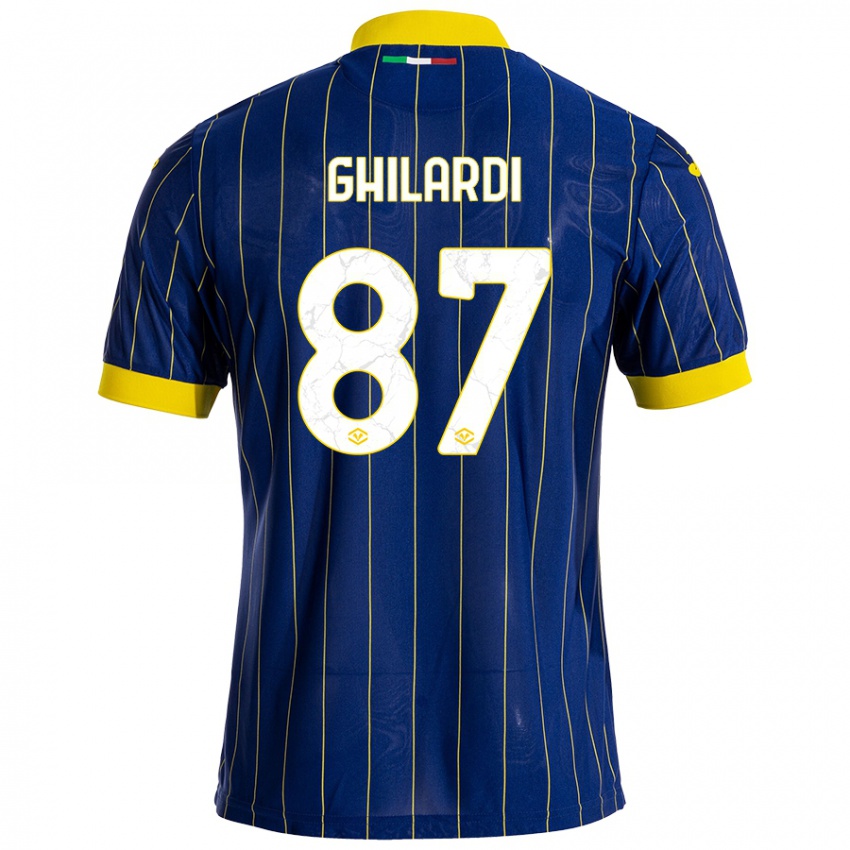 Criança Camisola Daniele Ghilardi #87 Azul Amarelo Principal 2024/25 Camisa Brasil