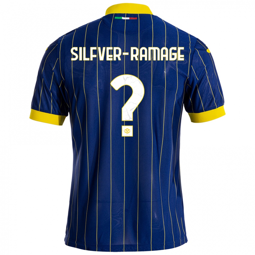 Criança Camisola William Silfver-Ramage #0 Azul Amarelo Principal 2024/25 Camisa Brasil