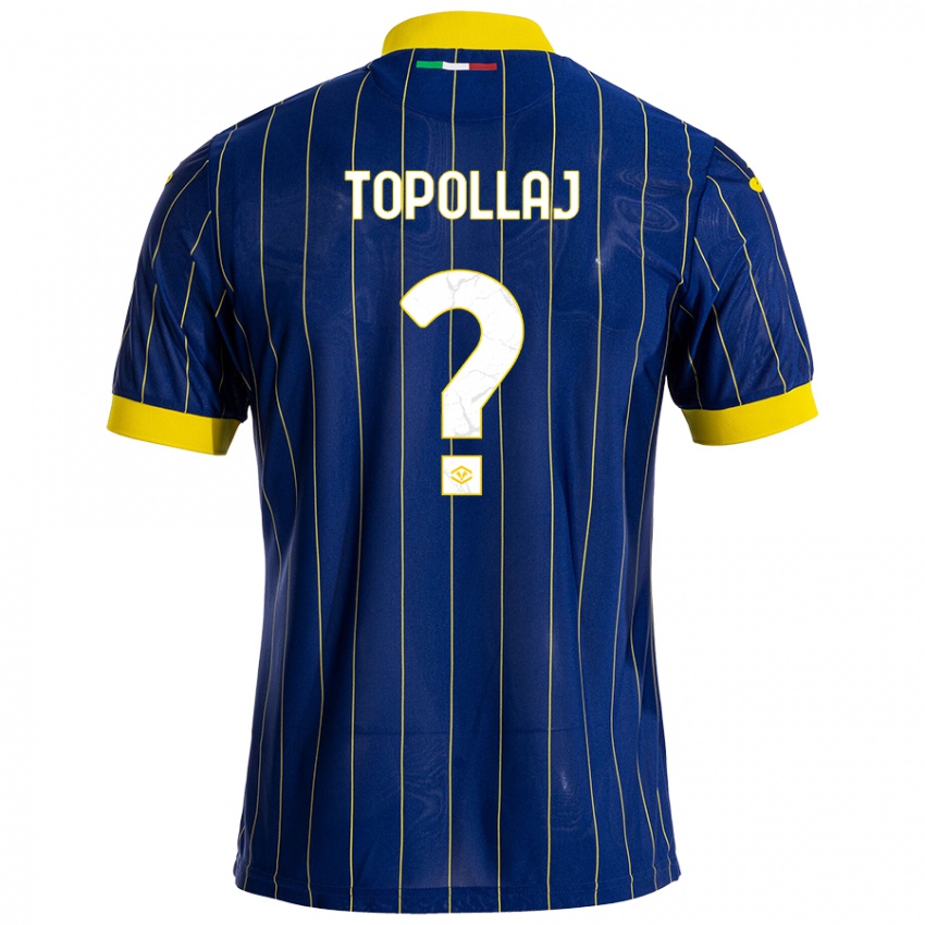 Criança Camisola Mark Topollaj #0 Azul Amarelo Principal 2024/25 Camisa Brasil