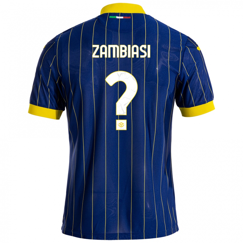 Criança Camisola Yonas Zambiasi #0 Azul Amarelo Principal 2024/25 Camisa Brasil