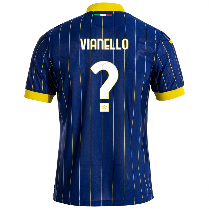 Criança Camisola Diego Vianello #0 Azul Amarelo Principal 2024/25 Camisa Brasil