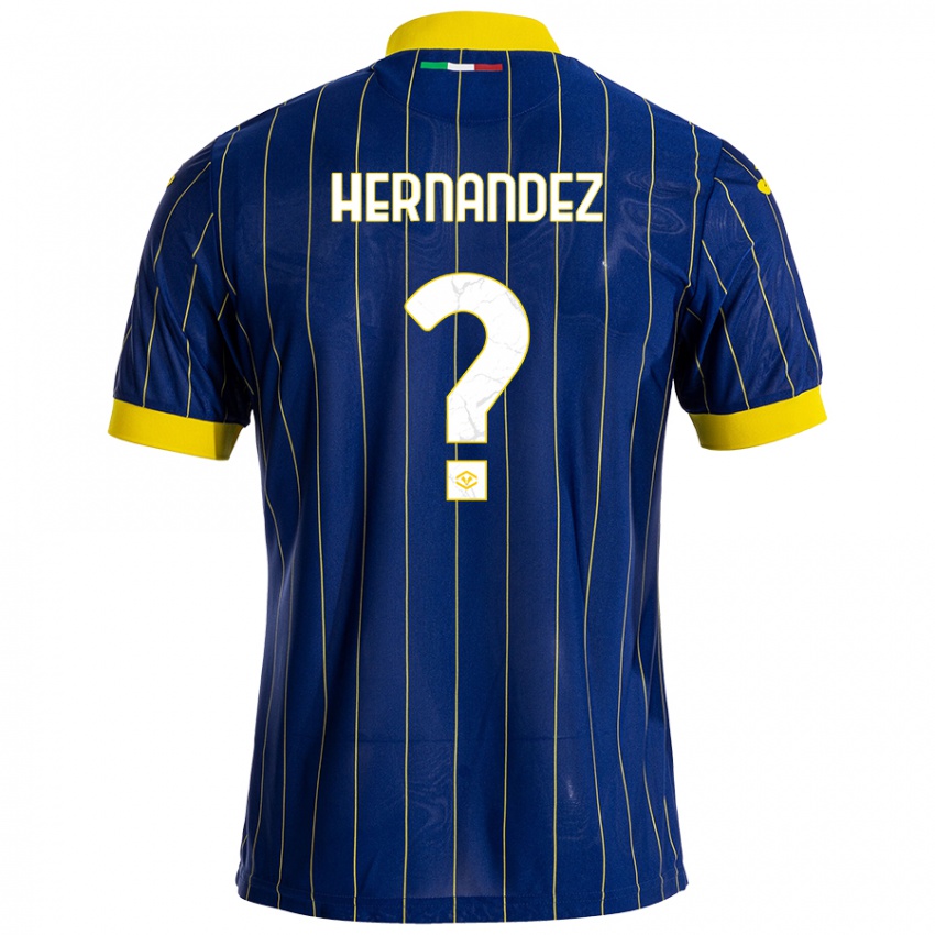 Criança Camisola Joaquin Hernandez #0 Azul Amarelo Principal 2024/25 Camisa Brasil