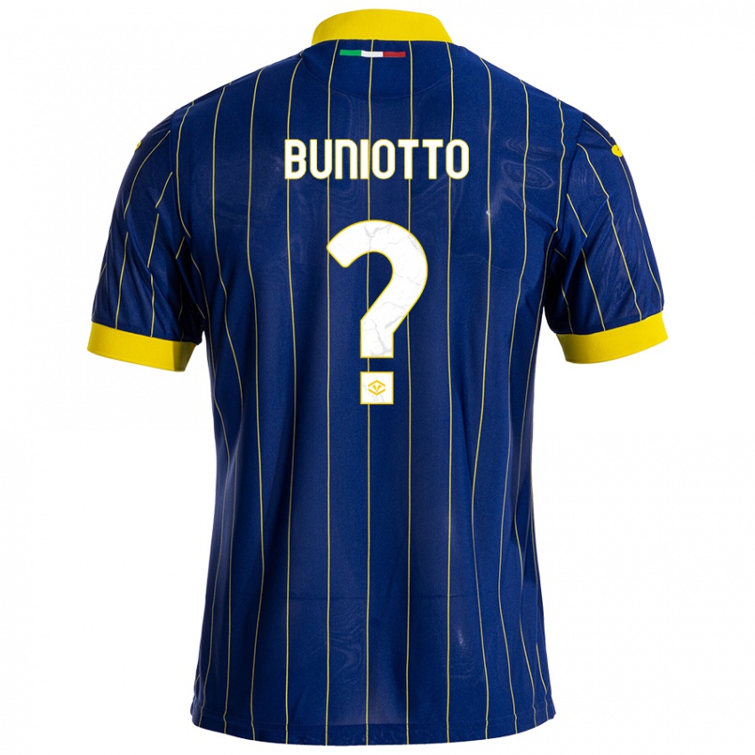 Criança Camisola Mattia Buniotto #0 Azul Amarelo Principal 2024/25 Camisa Brasil