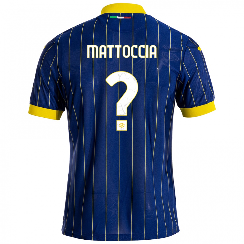 Criança Camisola Riccardo Mattoccia #0 Azul Amarelo Principal 2024/25 Camisa Brasil