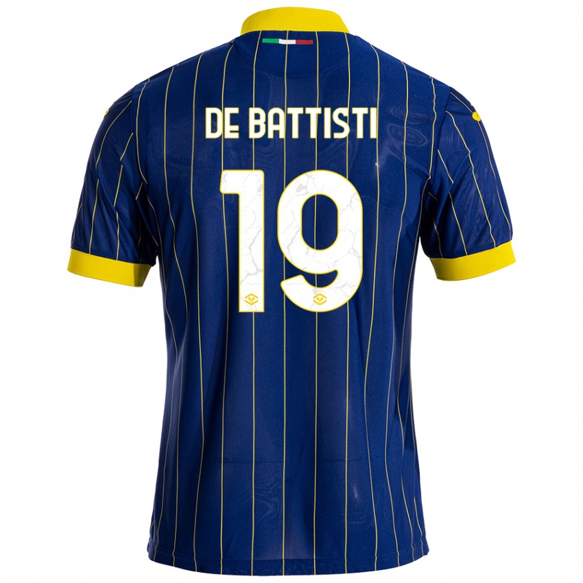 Criança Camisola Davide De Battisti #19 Azul Amarelo Principal 2024/25 Camisa Brasil