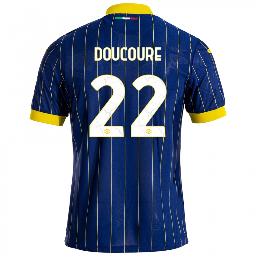 Criança Camisola Mamedi Doucouré #22 Azul Amarelo Principal 2024/25 Camisa Brasil