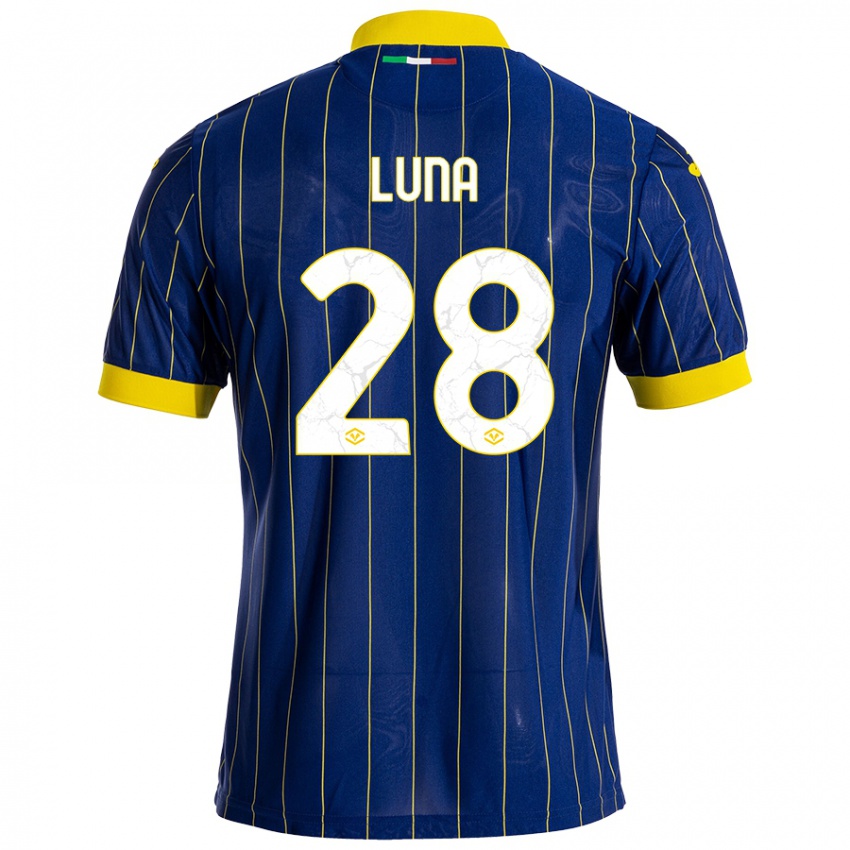 Criança Camisola Agustín Luna #28 Azul Amarelo Principal 2024/25 Camisa Brasil