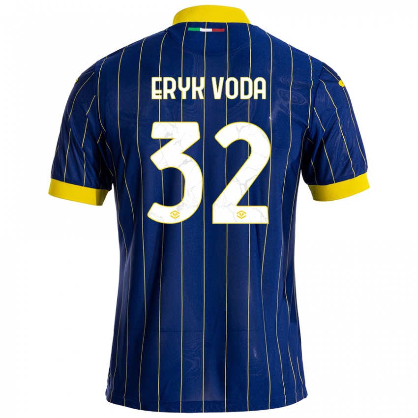 Criança Camisola Andrei Eryk Voda #32 Azul Amarelo Principal 2024/25 Camisa Brasil