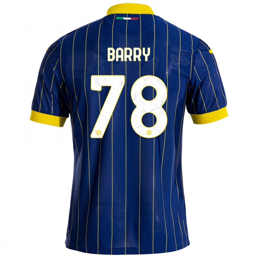 Criança Camisola Oumar Barry #78 Azul Amarelo Principal 2024/25 Camisa Brasil