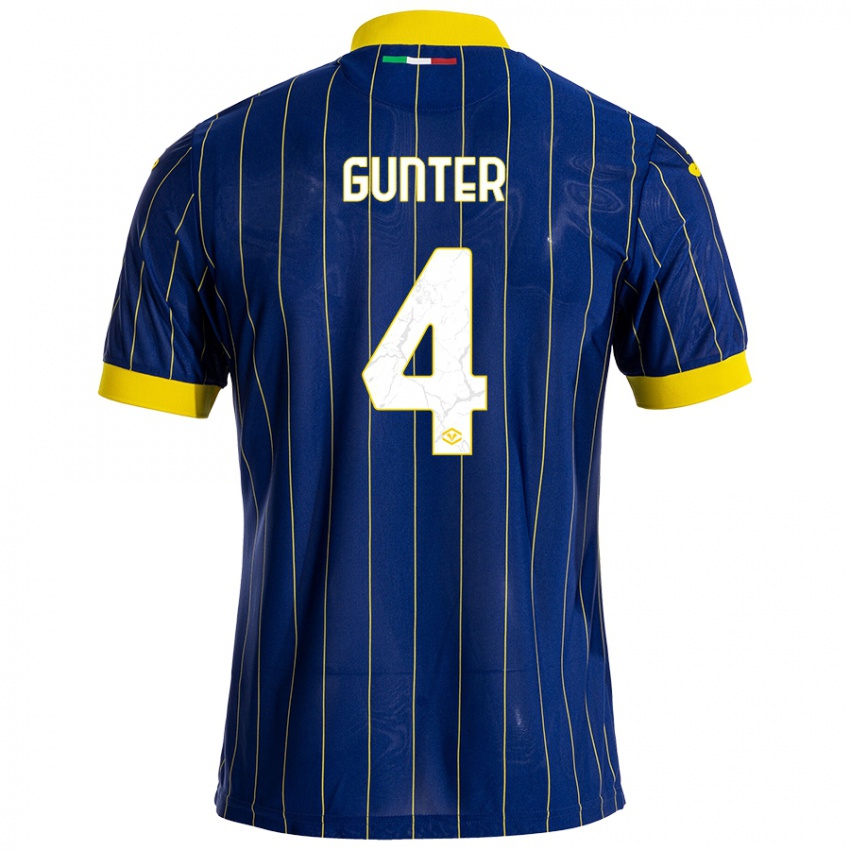 Criança Camisola Koray Günter #4 Azul Amarelo Principal 2024/25 Camisa Brasil