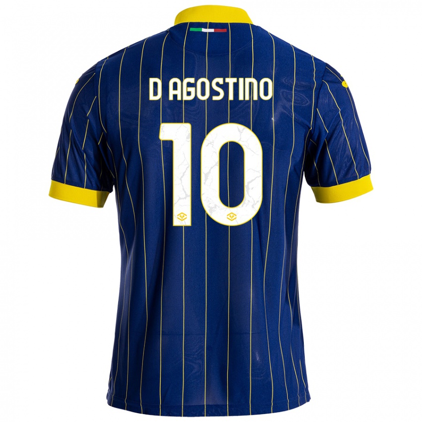 Criança Camisola Samuele D'agostino #10 Azul Amarelo Principal 2024/25 Camisa Brasil