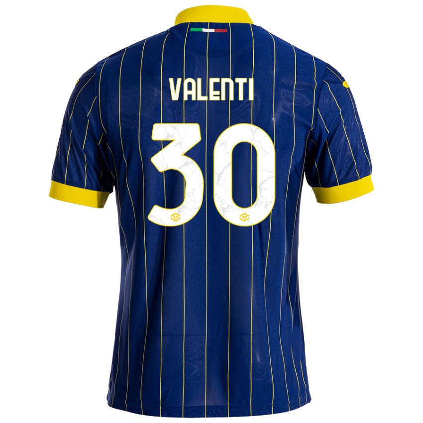 Criança Camisola Francesco Valenti #30 Azul Amarelo Principal 2024/25 Camisa Brasil