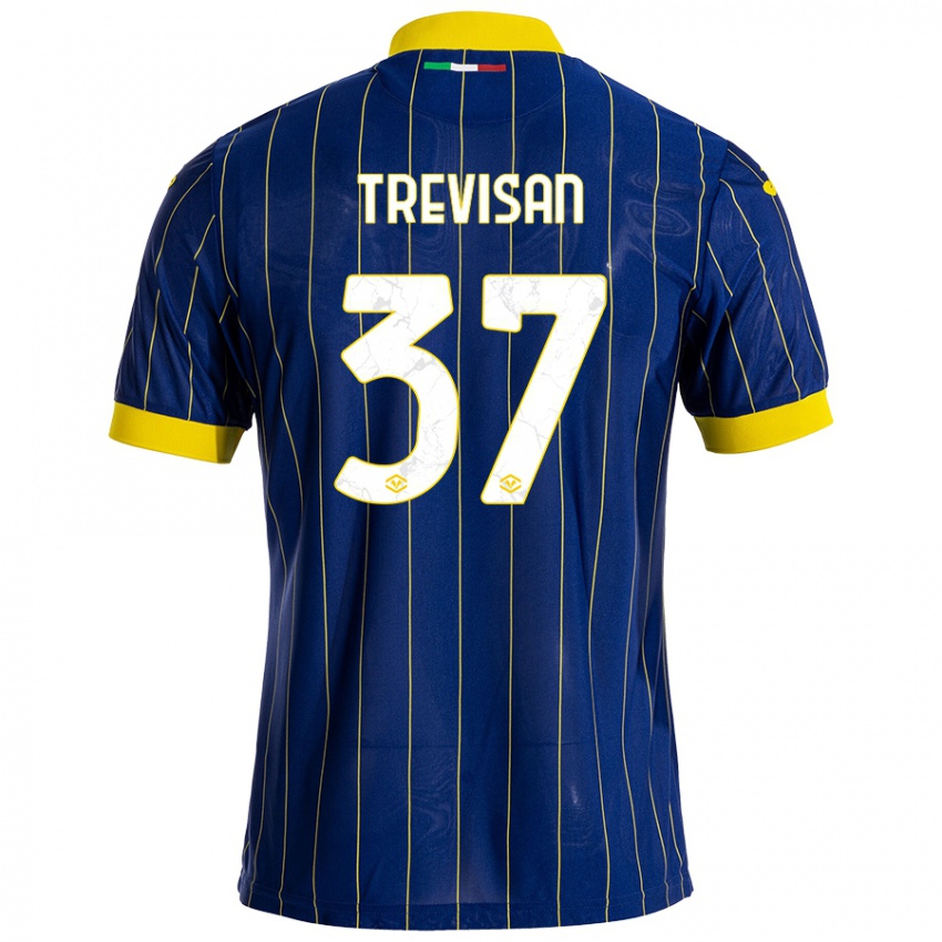 Criança Camisola Michael Trevisan #37 Azul Amarelo Principal 2024/25 Camisa Brasil