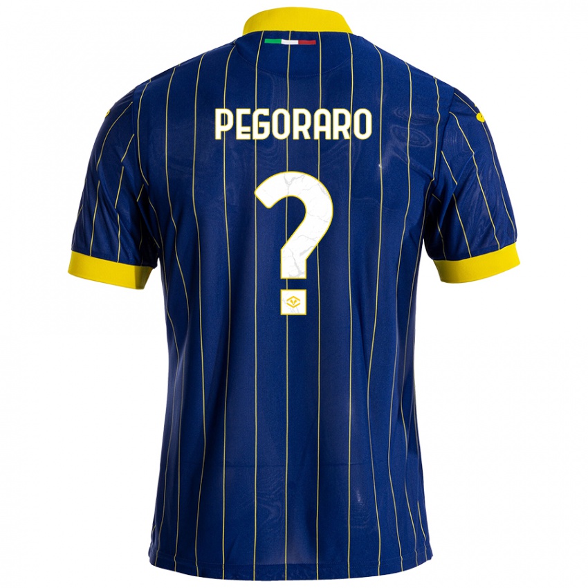 Criança Camisola Leonardo Pegoraro #0 Azul Amarelo Principal 2024/25 Camisa Brasil