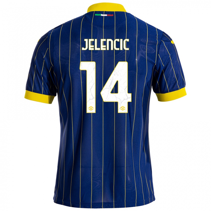 Criança Camisola Ana Jelencic #14 Azul Amarelo Principal 2024/25 Camisa Brasil