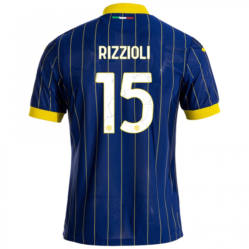 Criança Camisola Gaia Rizzioli #15 Azul Amarelo Principal 2024/25 Camisa Brasil